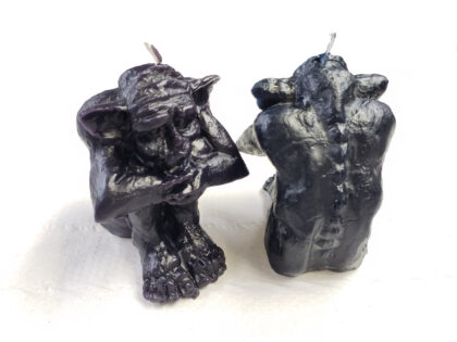 An up-close look at the Gargoyle beeswax candle.